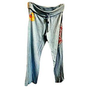 Aeropostale Knit Blue Sweatpants Lounge Wear Size M Folded Waist Duck Soap Fresh